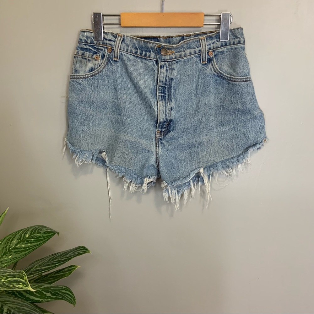 Levi’s High Waisted Cut Off Jean Shorts